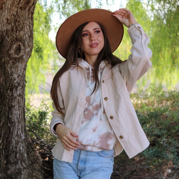 Aeropostale cream corduroy shacket - Picture 2 of 5